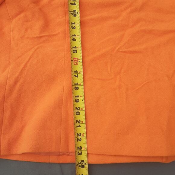 Valerie Stevens Coat Womens 14 Orange Wool Angora Button up Lined Outdoor EUC - Picture 9 of 9